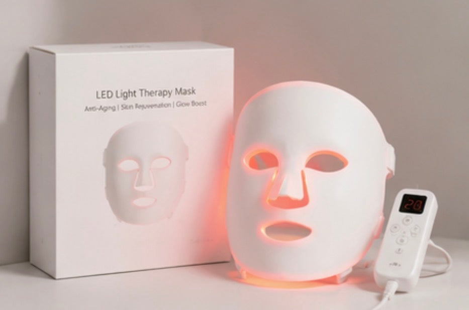 LED Lichttherapie Gesichtsmaske – Anti Aging Hautpflege Maske für Zuhause