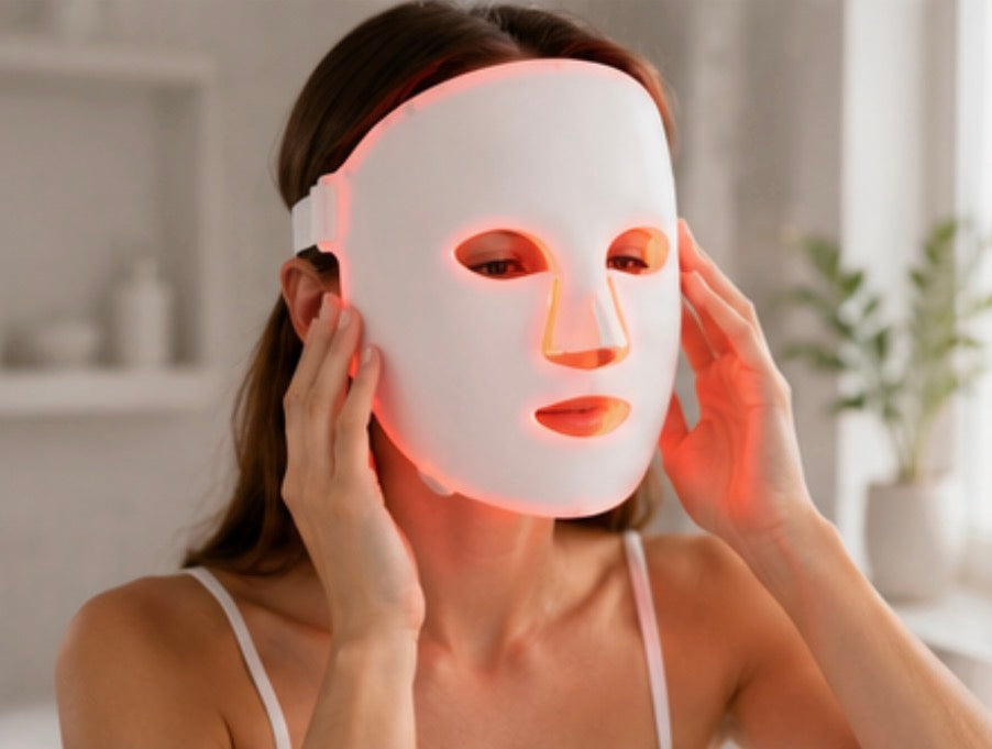 LED Lichttherapie Gesichtsmaske – Anti Aging Hautpflege Maske für Zuhause