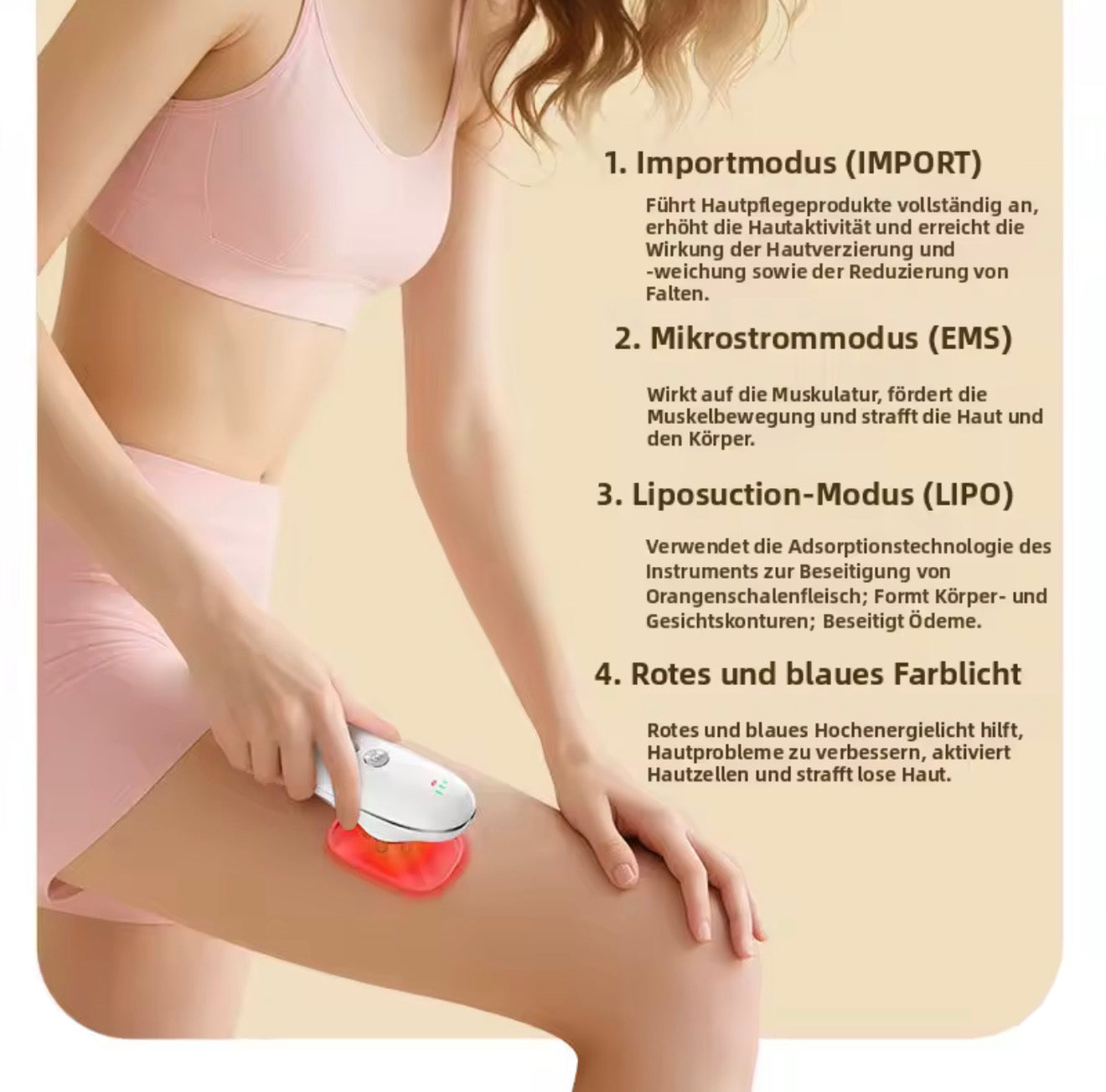 Elektrisches Schröpfmassagegerät mit Wärmefunktion &amp; Rotlicht Therapie