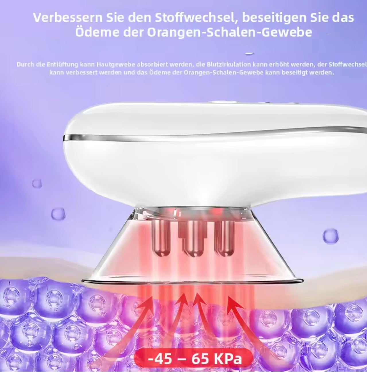 Elektrisches Schröpfmassagegerät mit Wärmefunktion &amp; Rotlicht Therapie